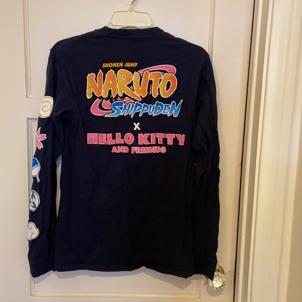 Boxlunch Hello Kitty LONG SLEEVE TEE SHIRT NARUTO SHIPPUDEN SZ S - Picture 7 of 9
